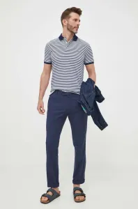 Bavlnené polo tričko Polo Ralph Lauren tmavomodrá farba, vzorované #8661250