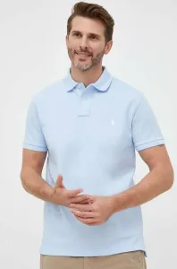 Bavlnené polo tričko Polo Ralph Lauren tyrkysová farba,jednofarebné,710782592