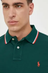 Bavlnené polo tričko Polo Ralph Lauren zelená farba, jednofarebný #8812383