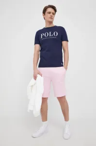 Bavlnené tričko Polo Ralph Lauren tmavomodrá farba, jednofarebné #7293283