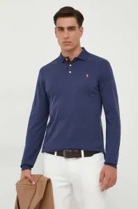 Bavlnené tričko s dlhým rukávom Polo Ralph Lauren jednofarebný