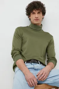 Bavlnené tričko s dlhým rukávom Polo Ralph Lauren zelená farba, jednofarebné #8701164