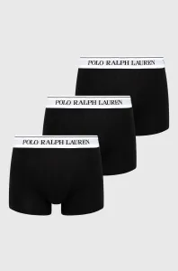 Boxerky Polo Ralph Lauren (3-pak) pánske, čierna farba #8847613