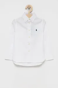 Detská bavlnená košeľa Polo Ralph Lauren biela farba #9326948
