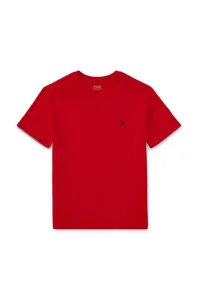 Detské bavlnené tričko Polo Ralph Lauren červená farba, jednofarebný #9020978