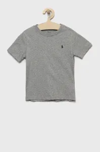 Detské bavlnené tričko Polo Ralph Lauren šedá farba, melanžový #258935