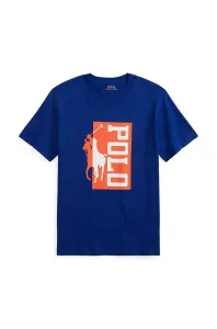 Detské bavlnené tričko Polo Ralph Lauren Tmavomodrá farba, vzorovaný #6979462