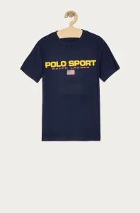 Detské tričko Polo Ralph Lauren tmavomodrá farba, s potlačou