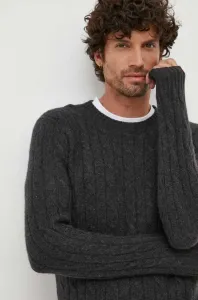 Kašmírový sveter Polo Ralph Lauren pánsky, šedá farba #8764884
