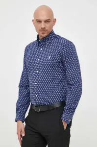 Košeľa Polo Ralph Lauren pánska, tmavomodrá farba, regular, s golierom button-down #8656971