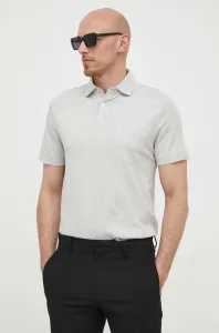 Polo tričko s prímesou ľanu Polo Ralph Lauren šedá farba, jednofarebné #8659282