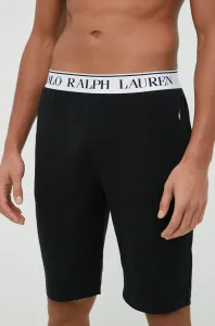 Pyžamové šortky Polo Ralph Lauren pánske, čierna farba, jednofarebná #8804892