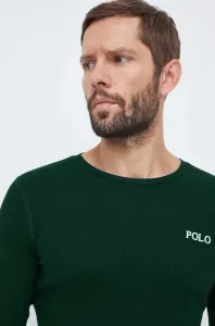 Pyžamové tričko s dlhým rukávom Polo Ralph Lauren zelená farba, s potlačou, 714899615