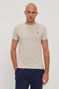 Tričko Polo Ralph Lauren pánske, béžová farba, jednofarebné