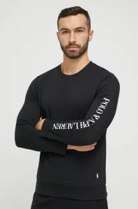 Tričko s dlhým rukávom Polo Ralph Lauren čierna farba, s potlačou