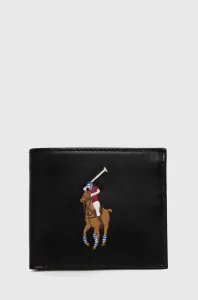 Kožená peňaženka Polo Ralph Lauren pánsky, čierna farba #7978365