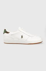 Kožené tenisky Polo Ralph Lauren POLO CRT PP biela farba, 809900934001