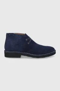 Semišové topánky Polo Ralph Lauren pánske, tmavomodrá farba #8674756