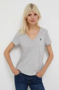 Bavlnené tričko Polo Ralph Lauren šedá farba #7480747