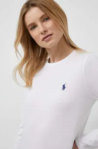 Bavlnené tričko s dlhým rukávom Polo Ralph Lauren biela farba #6937490