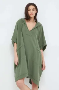Bavlnený plážový plášť Polo Ralph Lauren zelená farba