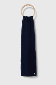 Bavlnený šál Polo Ralph Lauren tmavomodrá farba, jednofarebný #8750850