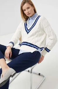 Bavlnený sveter Polo Ralph Lauren dámsky, béžová farba