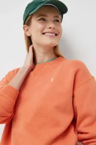 Mikina Polo Ralph Lauren dámska, oranžová farba, jednofarebná #7653376
