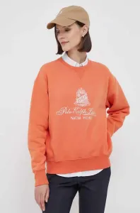 Mikina Polo Ralph Lauren dámska, oranžová farba, s potlačou #8751167
