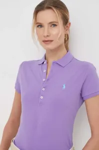 Polo tričko Polo Ralph Lauren dámsky,fialová farba,211870245