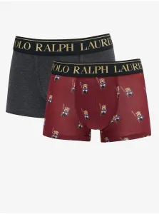 Sada dvou pánských boxerek v červené a šedé barvě Ralph Lauren #8288704