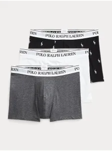 Boxerky pre mužov POLO Ralph Lauren - sivá, biela, čierna #599151