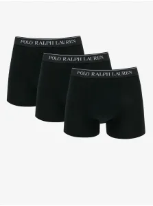 Sada troch pánskych boxeriek v čiernej farbe Ralph Lauren