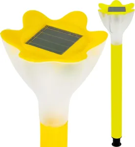 Solárne LED záhradné svietidlo zapichovacie TULIPANEK - žltá - Polux