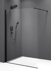 POLYSAN - MODULAR SHOWER BLACK stena na inštaláciu na múr, jednodielna, 1000  MS1-100B