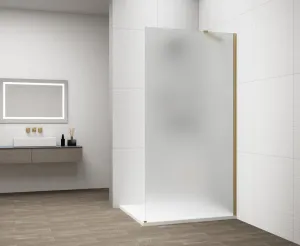 POLYSAN - ESCA GOLD MATT jednodielna sprchová zástena na inštaláciu k stene, matné sklo, 1300  ES1113-04