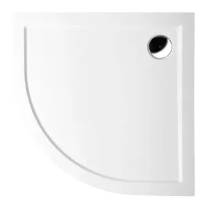 POLYSAN - SERA sprchová vanička z liateho mramoru, štvrťkruh 90x90cm, R550, biela 41511