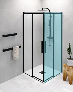 POLYSAN - ALTIS LINE BLACK sprchové dvere 780-800, výška 2000, číre sklo AL1582B