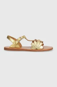 Kožené sandále Pom D'api zlatá farba