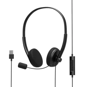 PORT CONNECT – Stereo headset s mikrofónom, USB-A, čierny