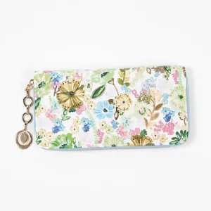 Veľká biela dámska kvetinová peňaženka - Doplnky
