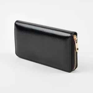 Veľká čierna dámska peňaženka s lesklou povrchovou úpravou - Doplnky