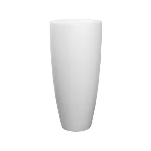 Kvetináč Dax, farba matná biela, viac veľkostí - PotteryPots Velikost: L - v. 80 cm, ⌀ 37 cm