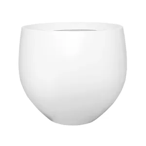 Kvetináč Jumbo Orb, farba matná biela, viac veľkostí - PotteryPots Velikost: S - v. 73 cm, ⌀ 87 cm