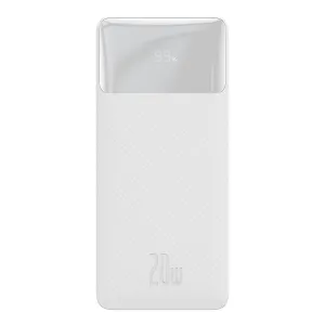 Powerbank Baseus Bipow 20000mAh 20W white (Overseas Edition) + USB/microUSB cable 0.25m white
