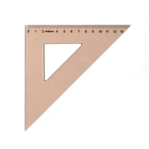 Profesionálne trojuholníkové pravítko LENIAR 45° / 21 cm (technické kreslenie)