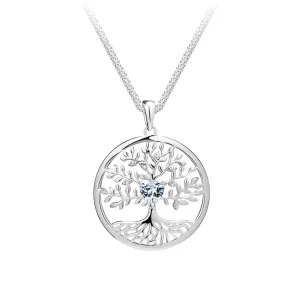 Preciosa Krásny strieborný náhrdelník Strom života Sparkling Tree of Life 5329 00 (retiazka, prívesok)