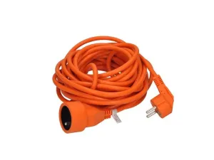 Solight Oranžový predlžovací kábel - spojka, 7m, 1 zásuvka, 230V, 3 x 1mm2 PS15O