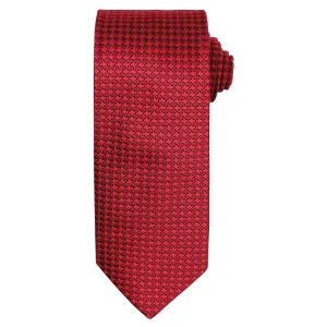Premier Workwear Kravata so šachovnicovým vzorom - Červená