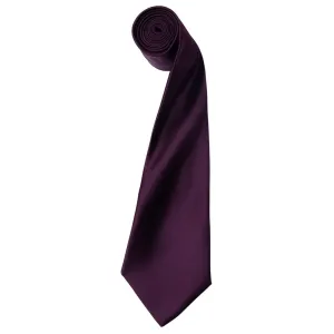 Premier Workwear Saténová kravata - Baklažánová